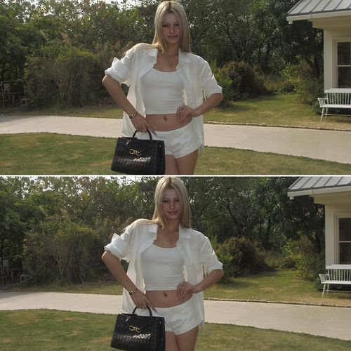 Audwyn亚麻手工卷袖短袖