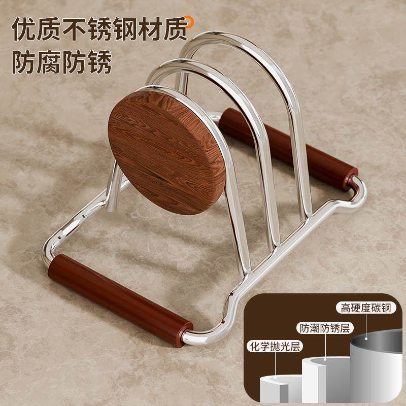 加厚不锈钢砧板放置架沥水架双层厨房多功能菜板架锅盖置物架案板