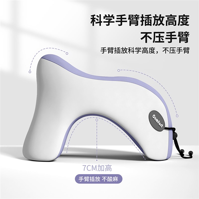 U型枕午睡枕办公室仰睡抱睡趴睡枕学校记忆棉学生脖枕仰睡U形枕头图片