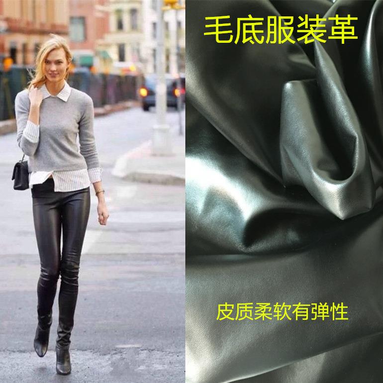服装革PU面料皮衣皮裤皮短裤皮短裙柔软PU人造革毛底平纹手袋皮革