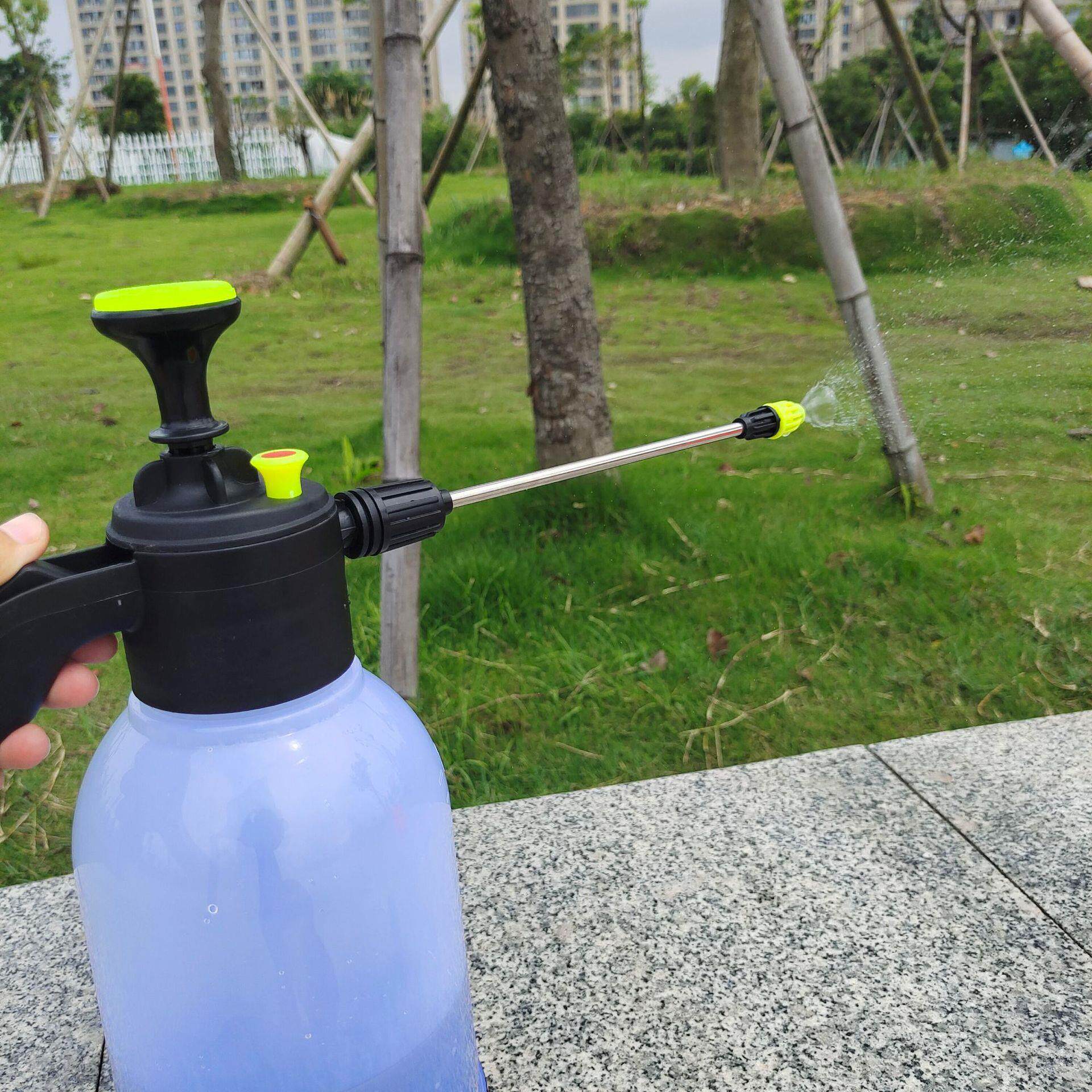 2L气压喷壶洗车高压喷雾器超细加长杆手动家庭压力加厚家用