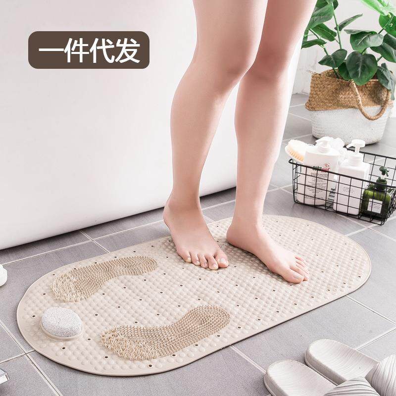 多功能家用磨脚石浴室防滑垫卫生间地垫厕所脚垫吸盘淋浴房地垫