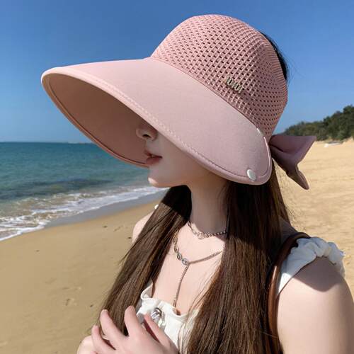 夏季帽子女高级感镶钻防晒遮阳帽