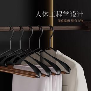 原木铁艺衣架金属质感宽肩衣挂服装店家用裤架多功能轻奢铁木衣架