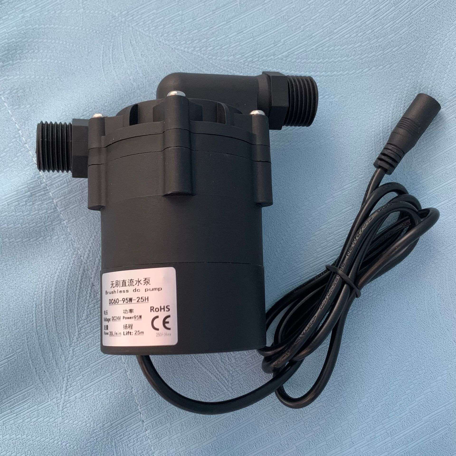 耐高温水泵循环地热 直流24V12V水泵热水泵静音管道泵暖气循环泵