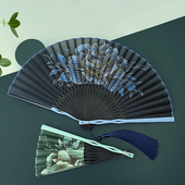 扇子古风折扇中国风女式 国风牡丹折叠扇 夏天汉服旗袍舞蹈扇新中式