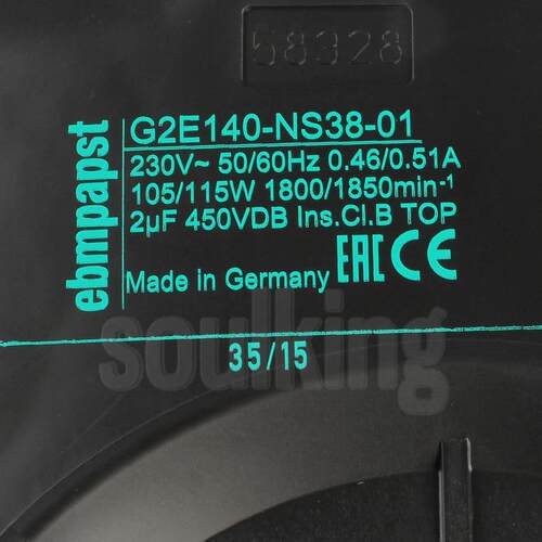 ebm授权GN2E10-S38-01 230V负风压车120急救4车G2E140-N印刷机蜗
