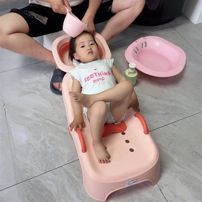 儿童洗头躺椅可折叠洗头床宝宝婴幼儿家用洗头神器女童卡通洗发凳,婴童用品,宝宝洗头椅,淘宝优惠券,粉丝福利购,淘宝优惠卷