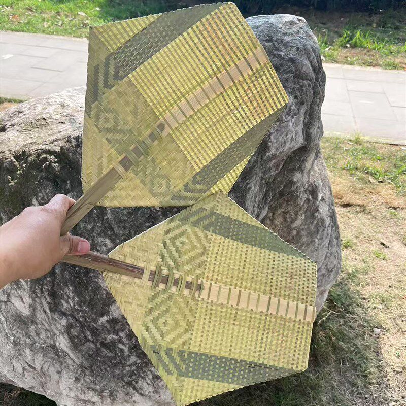 手工竹编扇子全竹扇老式大蒲扇编织竹子团扇夏季扇纳凉古风手摇扇