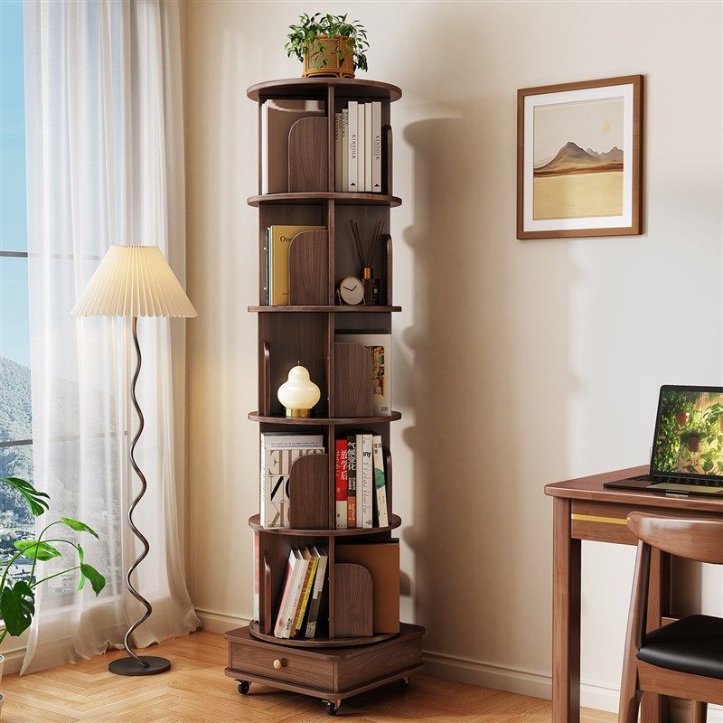 旋转书架一体360 儿童阅读书柜简易学生绘本架落地移动靠墙置物架,住宅家具,旋转书架,淘宝优惠券,粉丝福利购,淘宝优惠卷