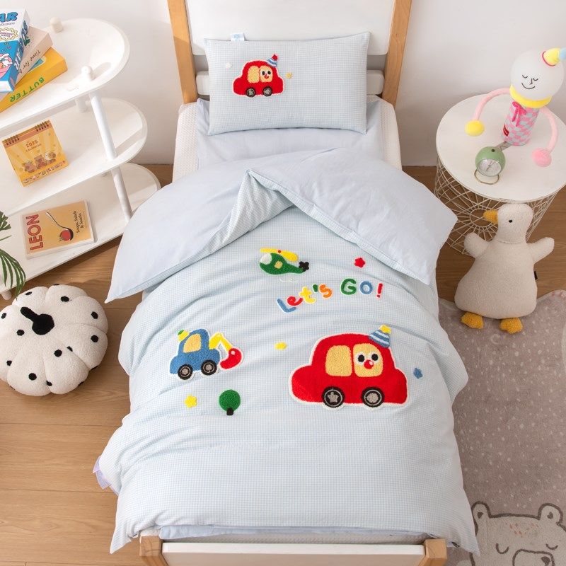 幼儿园被子三件套宝宝入园专用被套被褥六件套儿童床品纯棉水洗棉,婴童用品,婴童床品套件,淘宝优惠券,粉丝福利购,淘宝优惠卷