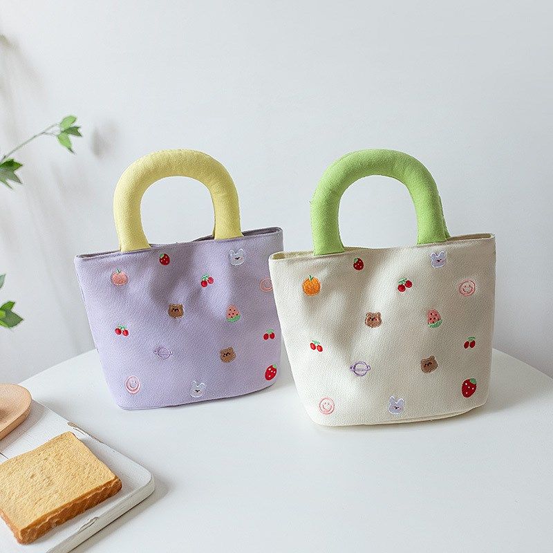 帆布手提包2025新款可爱卡通手提水桶包宝妈外出上班手拎饭盒布包,箱包皮具/热销女包/男包,时尚帆布包,淘宝优惠券,粉丝福利购,淘宝优惠卷