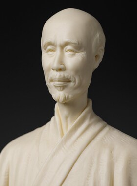 东方泥土《民国四僧  弘一法师》手工陶瓷中式白瓷摆件艺术品装饰