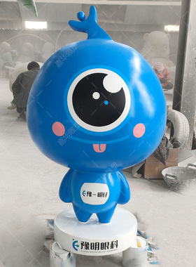 玻璃钢卡通雕塑制定吉祥物ip游戏人物网红公仔彩绘户外动物摆件