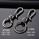 工打磨简约锁扣白钢腰挂不锈钢钥匙扣防丢挂钩手汽车钥挂摆摊夜市