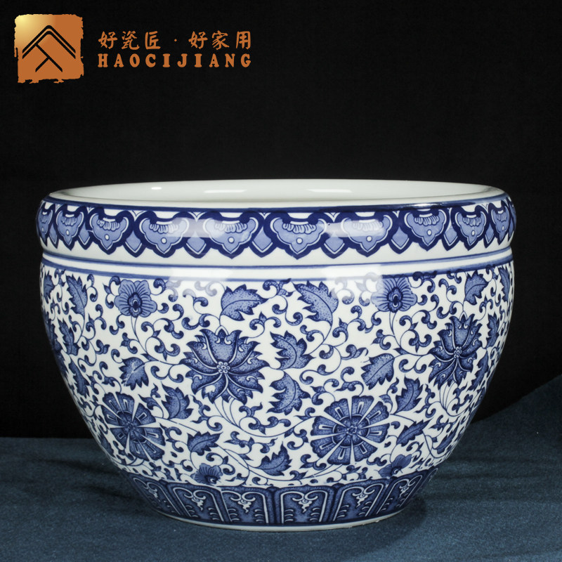 景德镇陶瓷水缸米缸和面盆加深发面盆揉面盆洗菜盆腌辣菜超市鱼缸