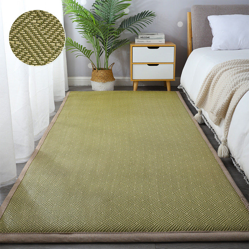 日式床边藤席地垫加厚榻榻米炕垫午睡地铺垫子可折叠儿童爬行地毯