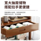 茶几桌客厅茶水架餐边柜小茶台泡茶桌沙发边几带抽家用多功能置物