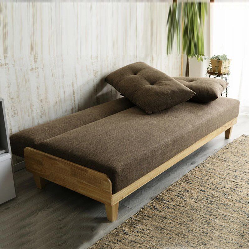 多功能沙发床折叠两用伸缩单人小户型简约家用实木可拆洗布艺沙发