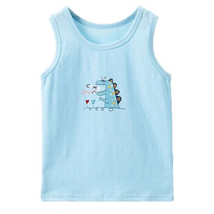 男童背心内穿纯棉夏季薄款儿童宝宝a类莱卡棉小男孩打底无袖内衣