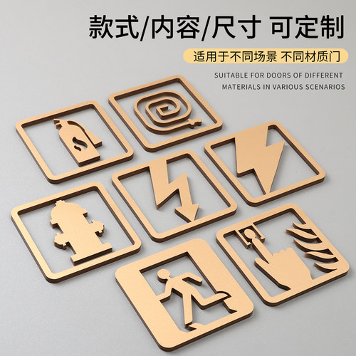 消火栓温馨提示牌亚克力立体门牌