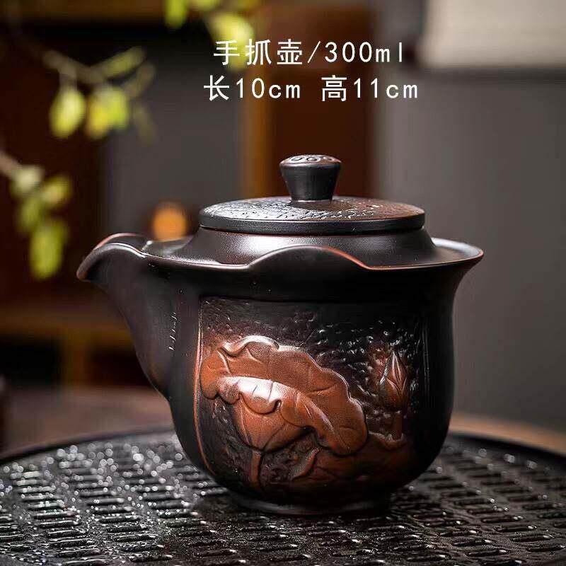 一壶两杯便携式建水紫陶快客杯旅行茶具户外陶瓷功夫泡茶便携包