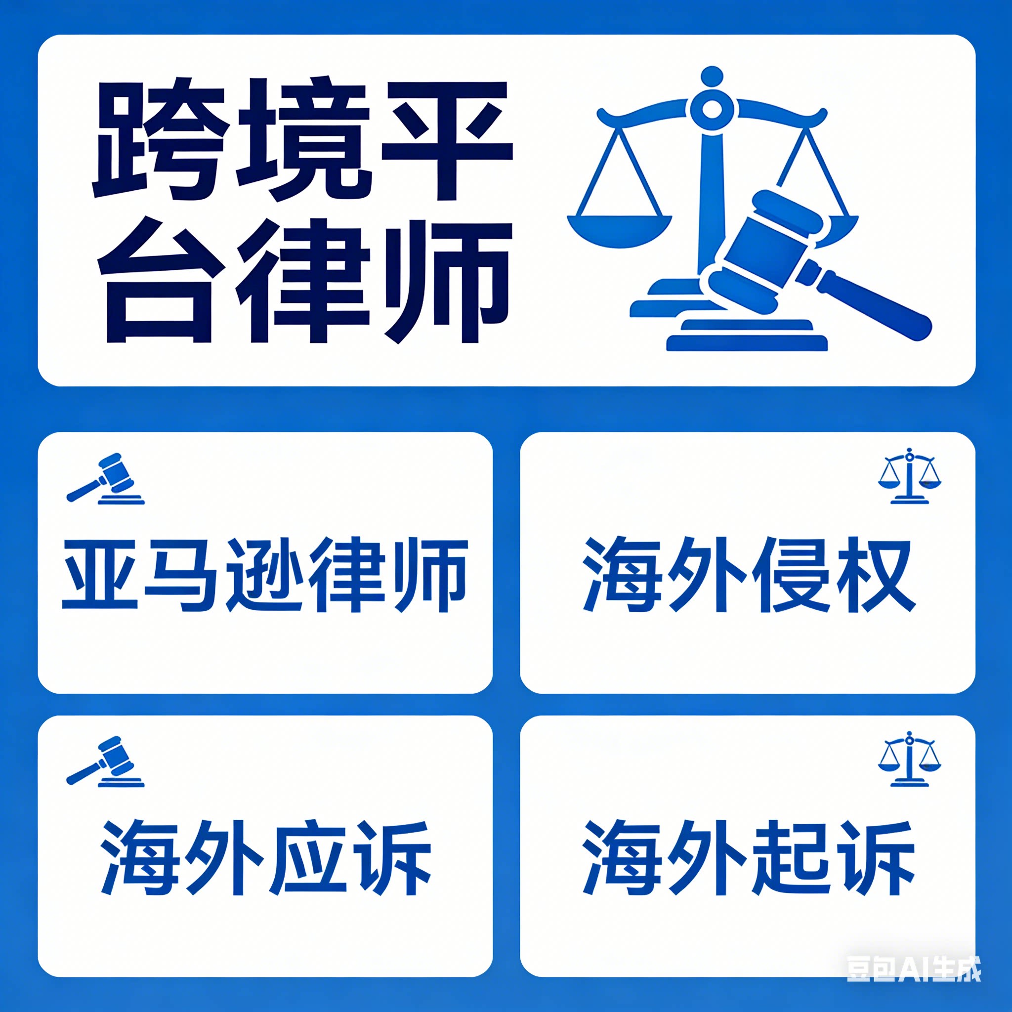 跨境平台律师美国平台律师函亚马逊申诉海外侵权海外起诉国外律师图片