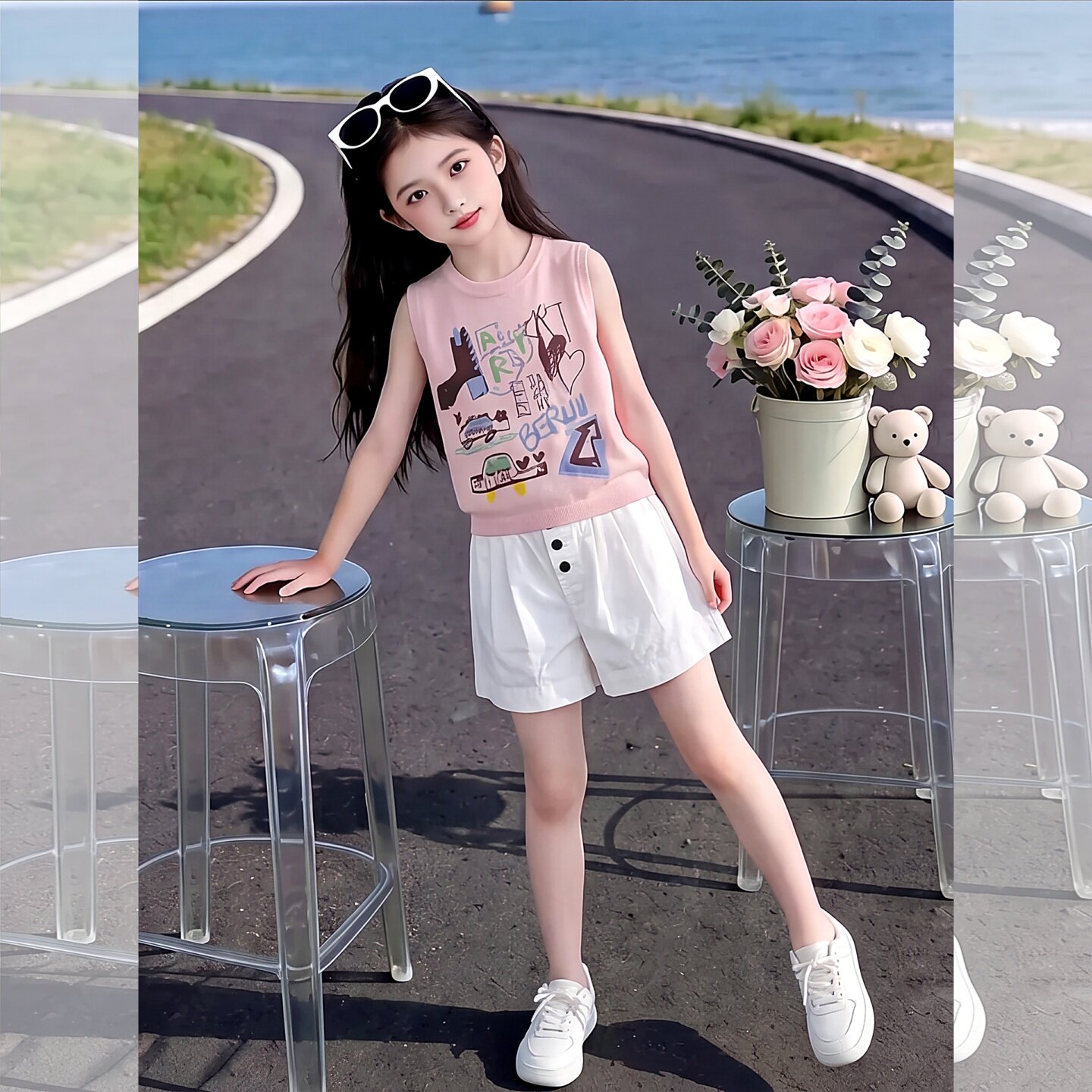 女童夏季套装2026新款儿童百搭多