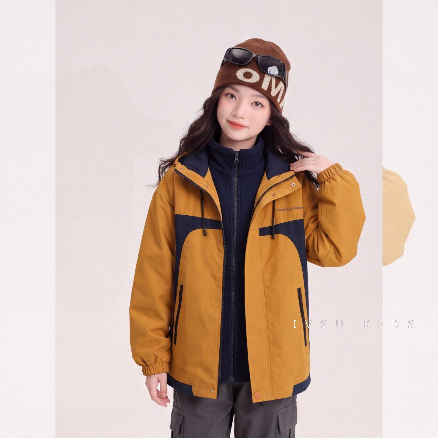 女童冲锋衣外套三合一可拆卸2026