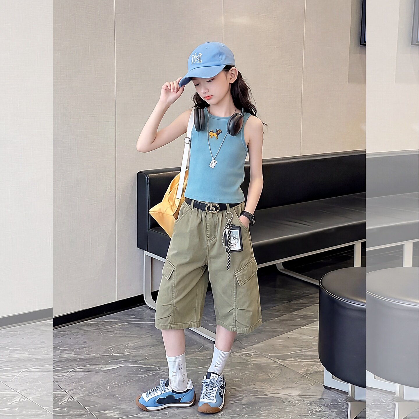 女童短裤夏季2026新款中大童工装