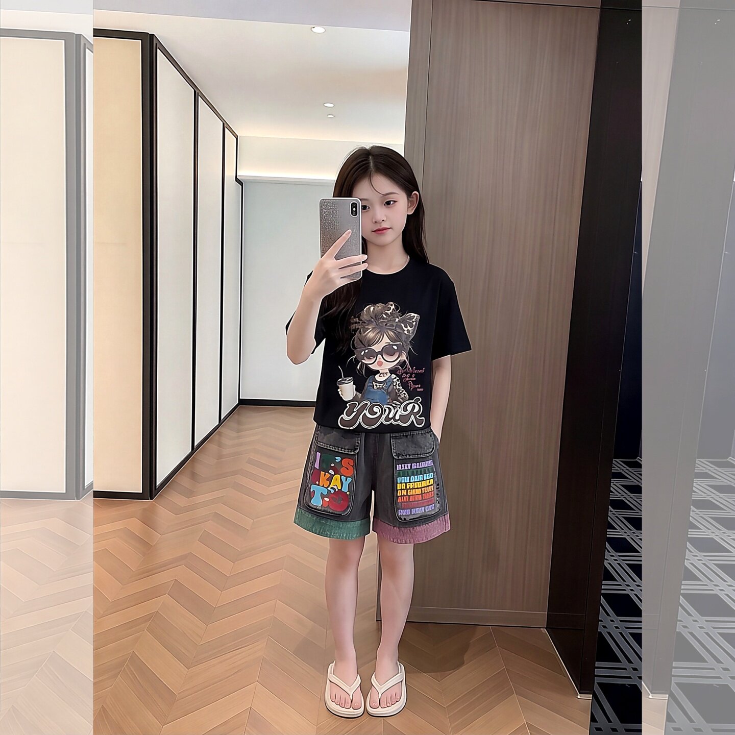 美式街头嘻哈风短袖T恤儿童暑假/