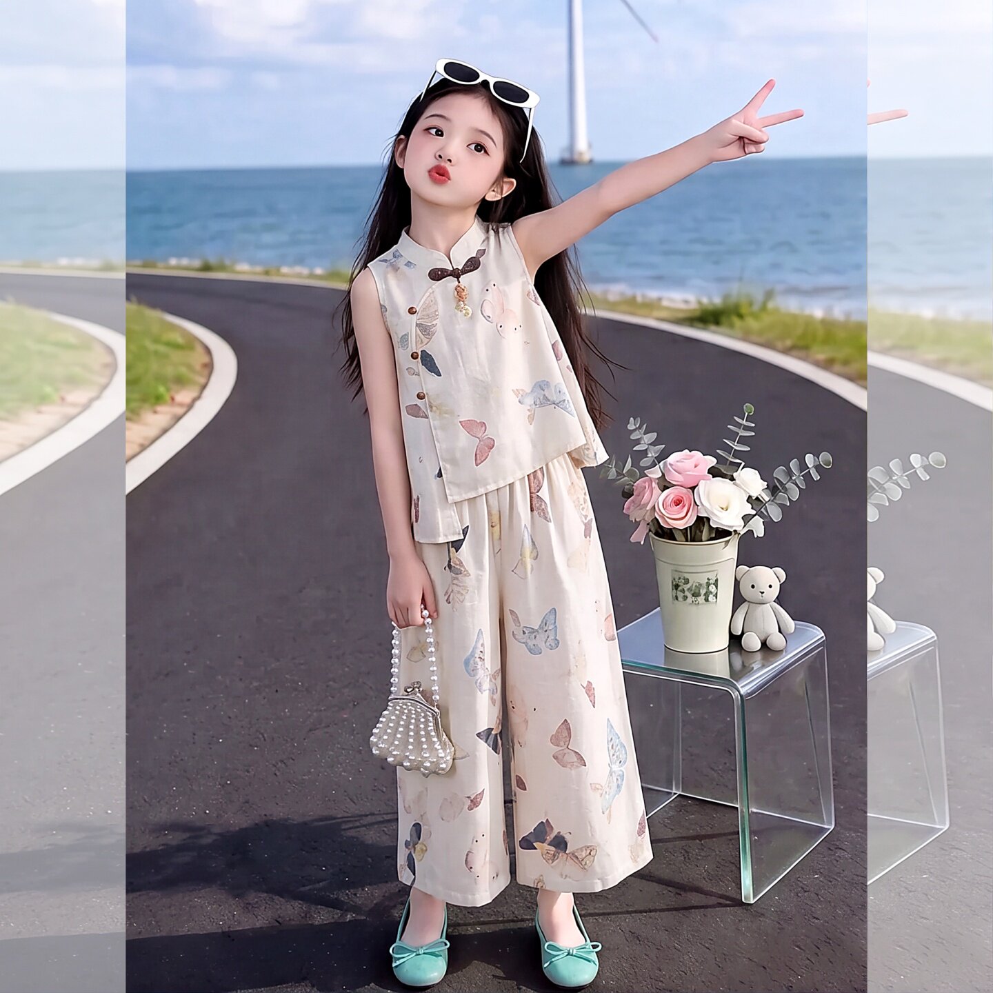 女童套装新中式夏装2026新款古风