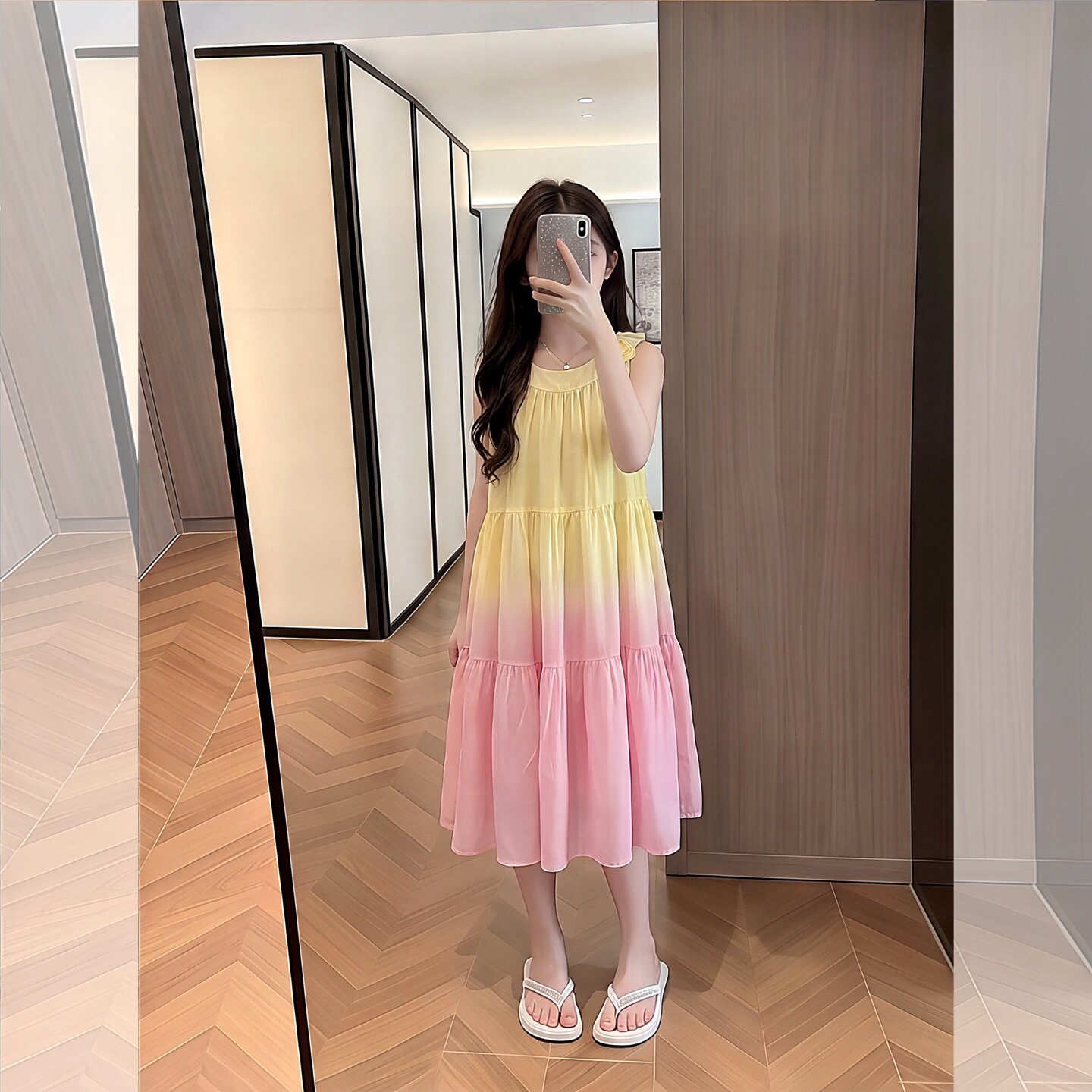 女大童绝美公主裙夏季2026新款女孩巨好看连衣裙儿童度假风沙滩裙