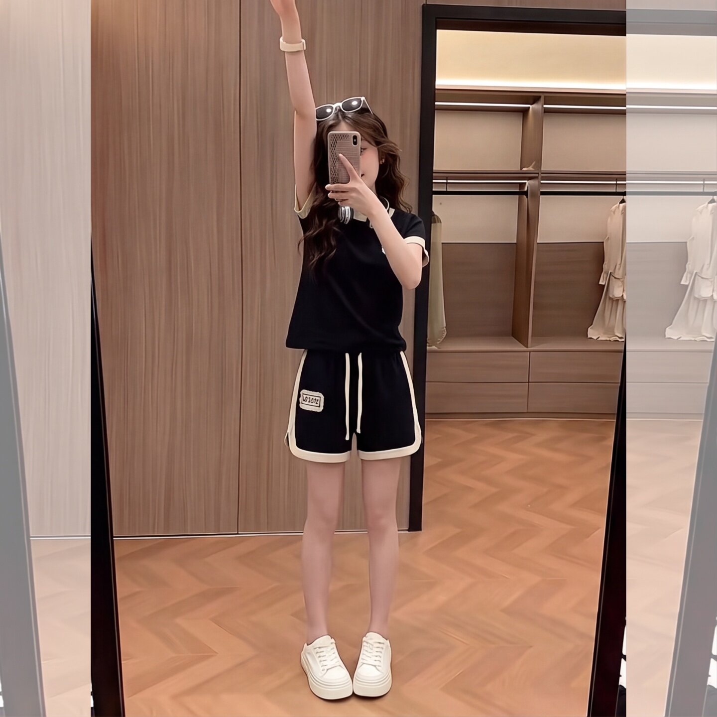女童短袖短裤套装夏季新款女孩纯