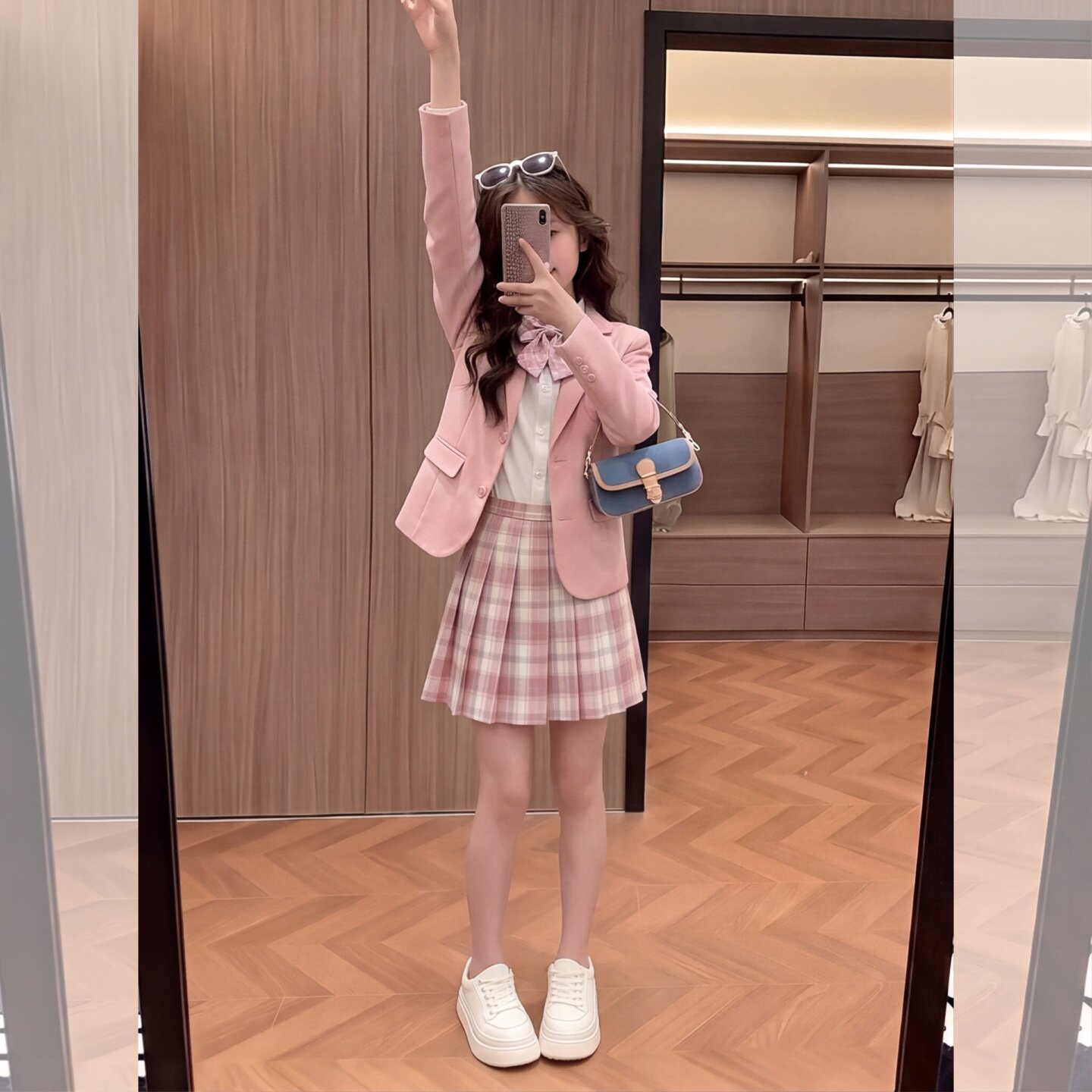 女童裙子秋季2026新款儿童学院风