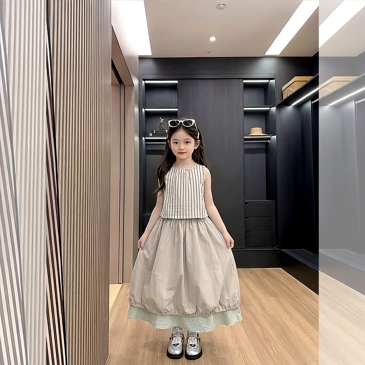 女童无袖半身裙套装2026新款儿童