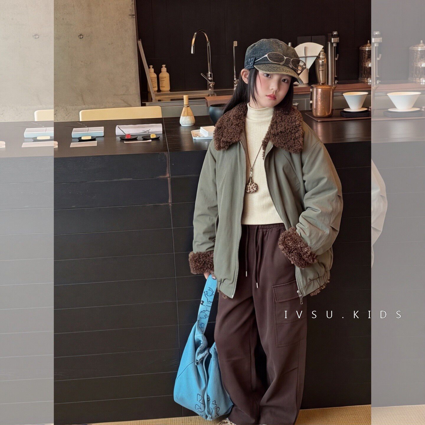 女大童韩版夹棉派克服2026冬季新