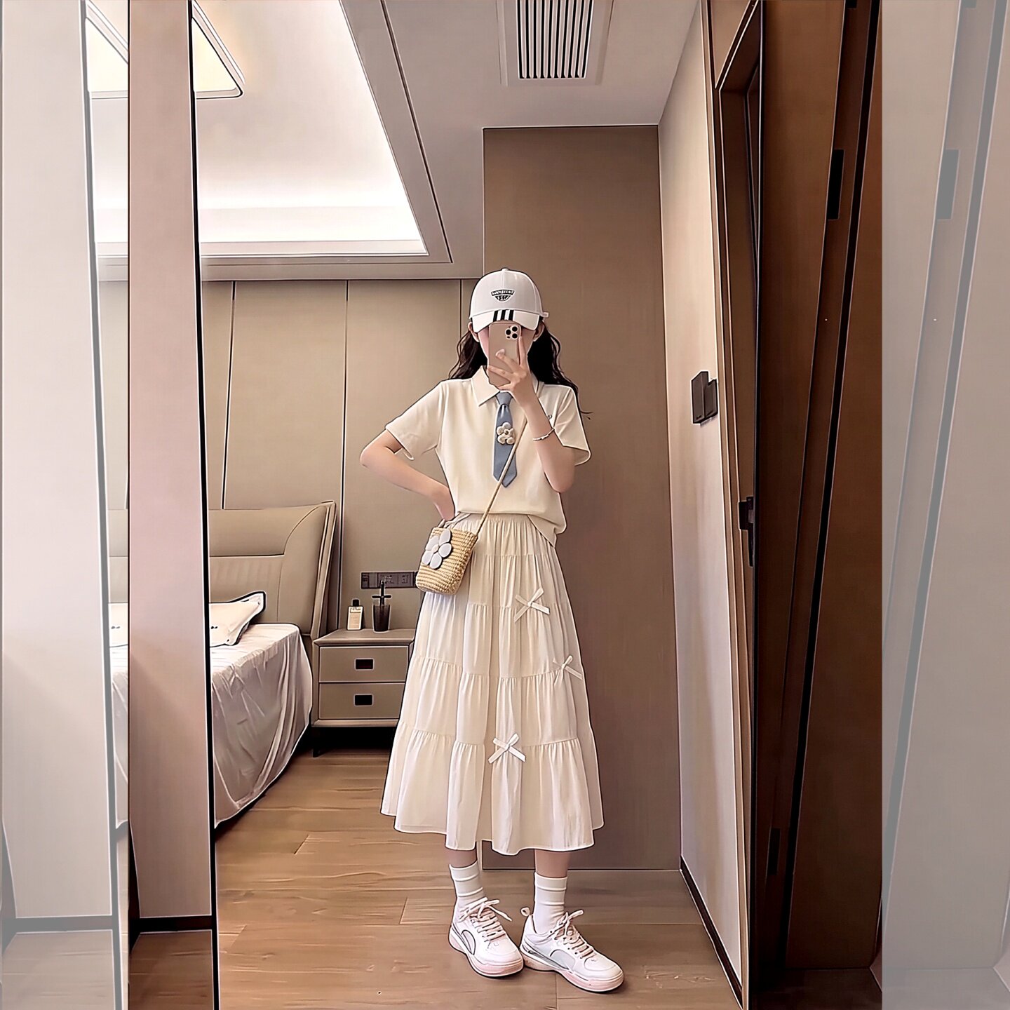 女童短袖半身长裙套装2026新款夏