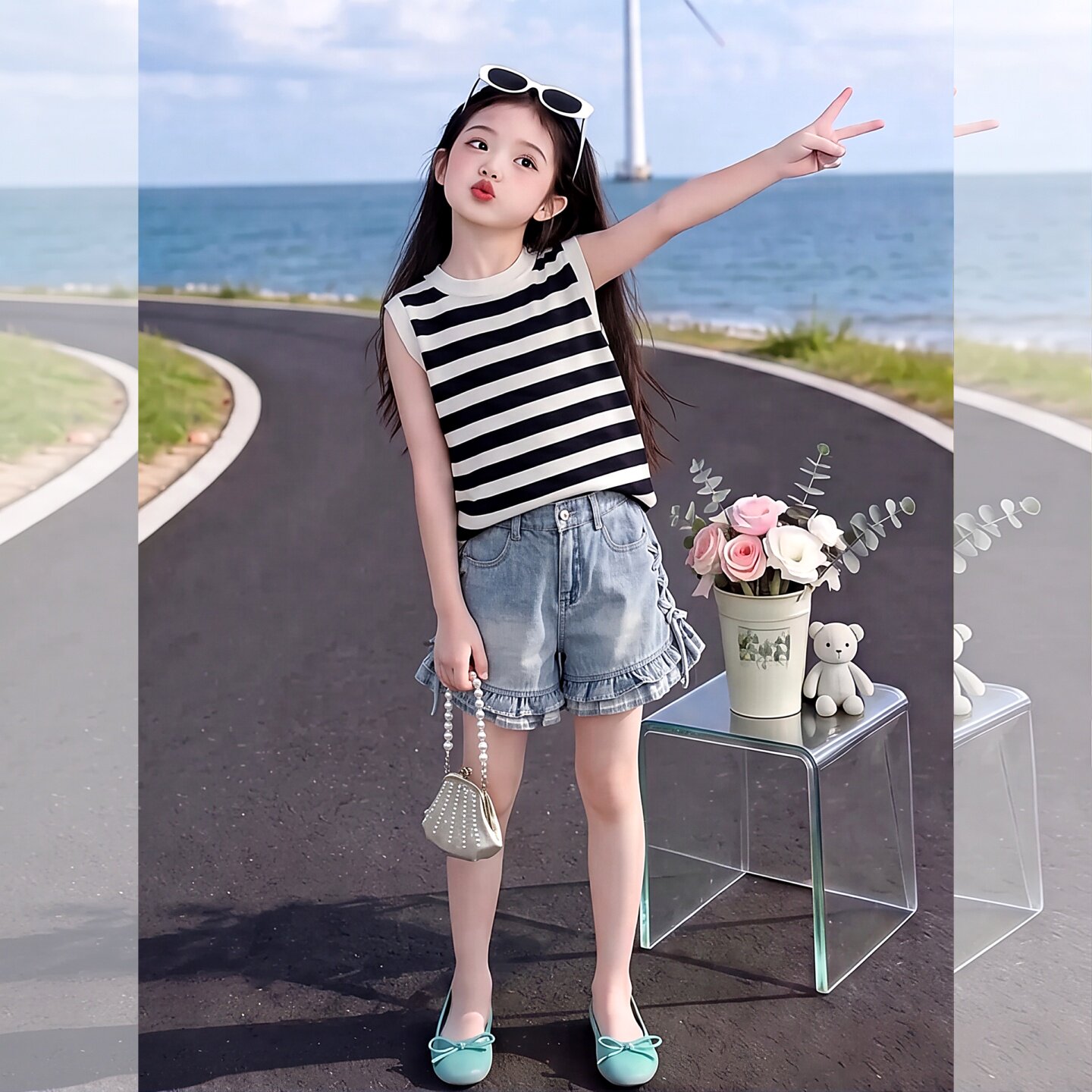 童装女款2026新款初中生女孩夏日