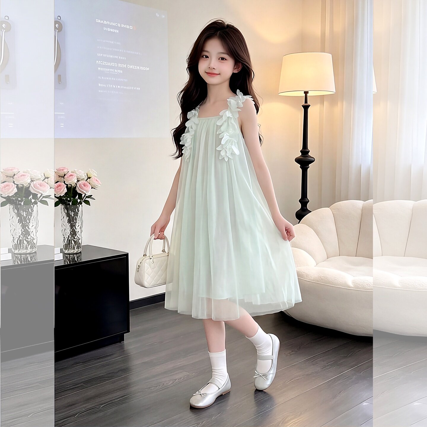 女童网纱连衣裙夏季2026新款儿童