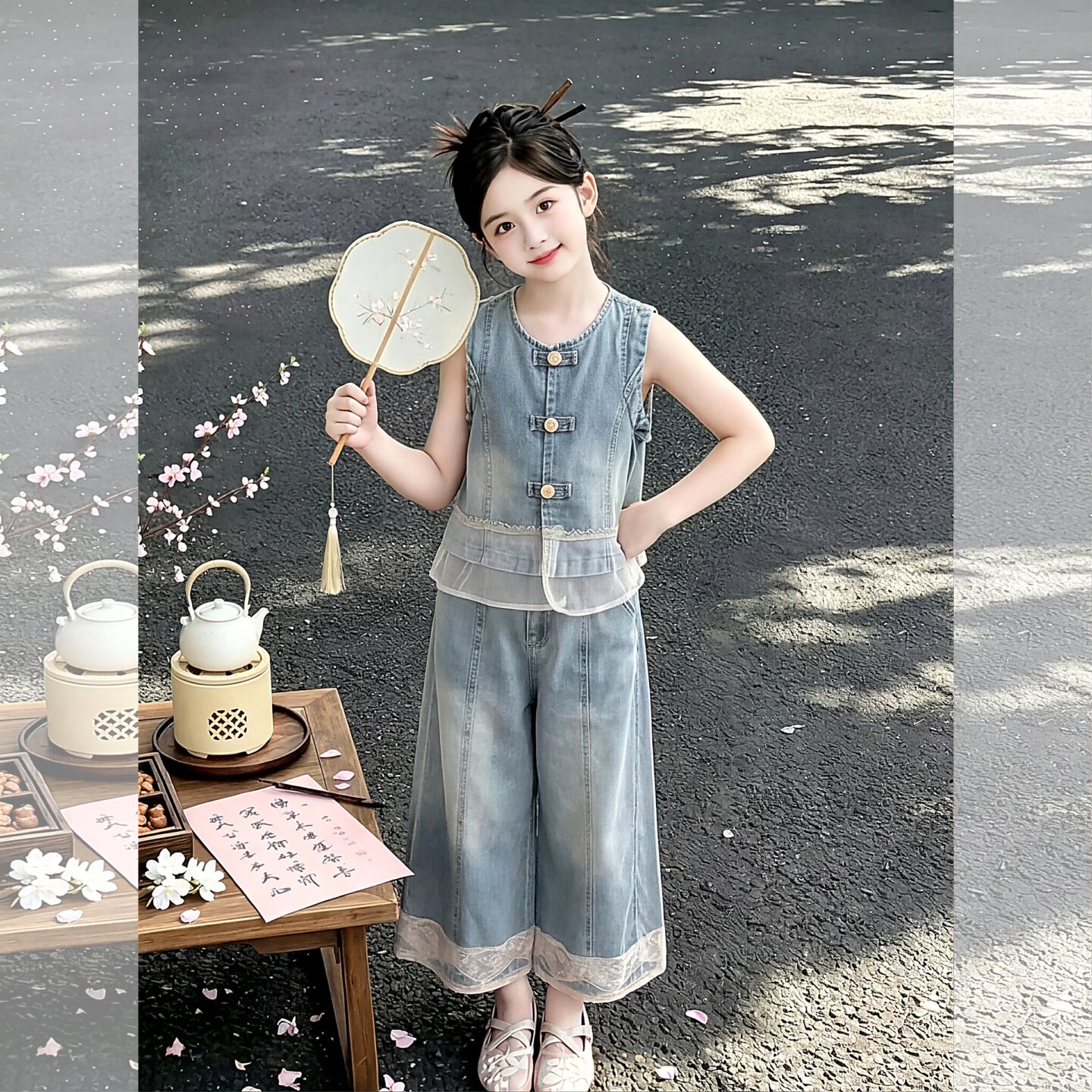 女童初夏套装巨好看夏季2026新款