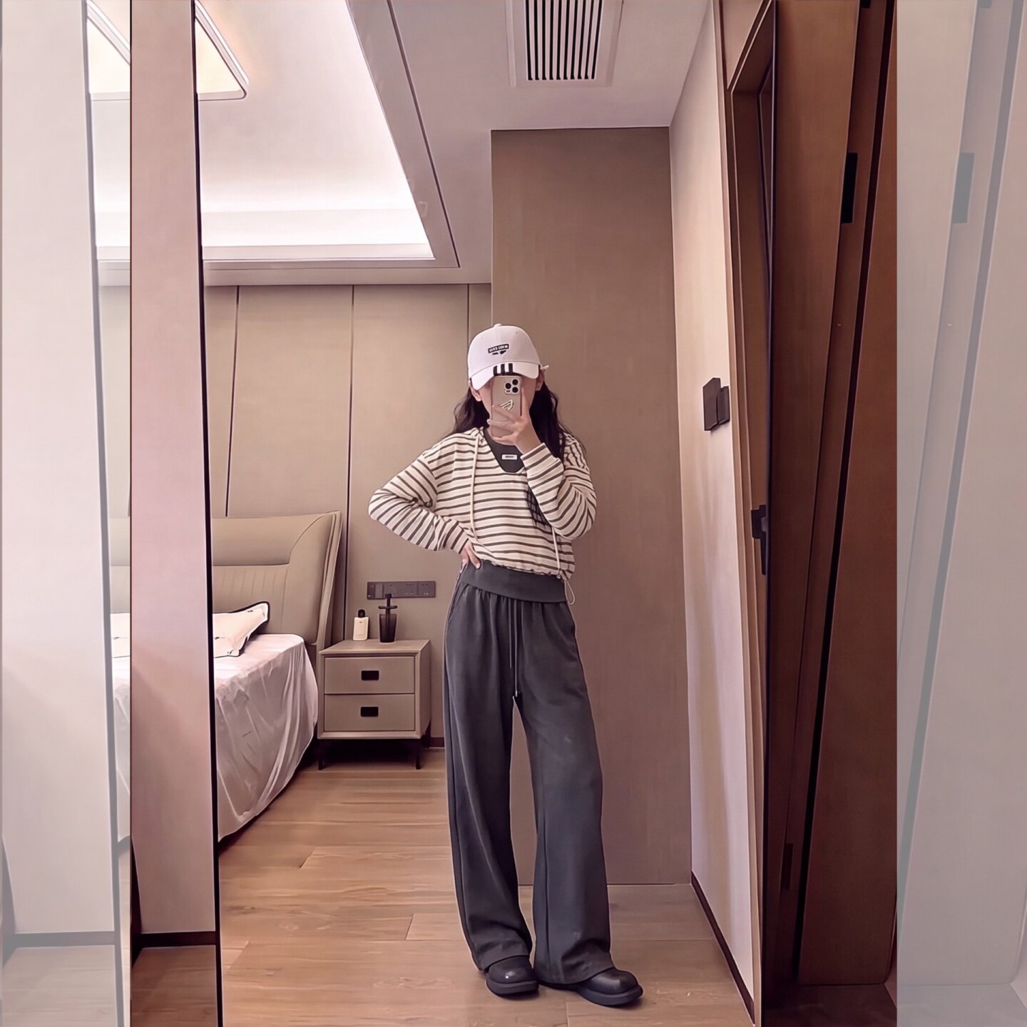 女童秋季2026新款三件套韩版条纹