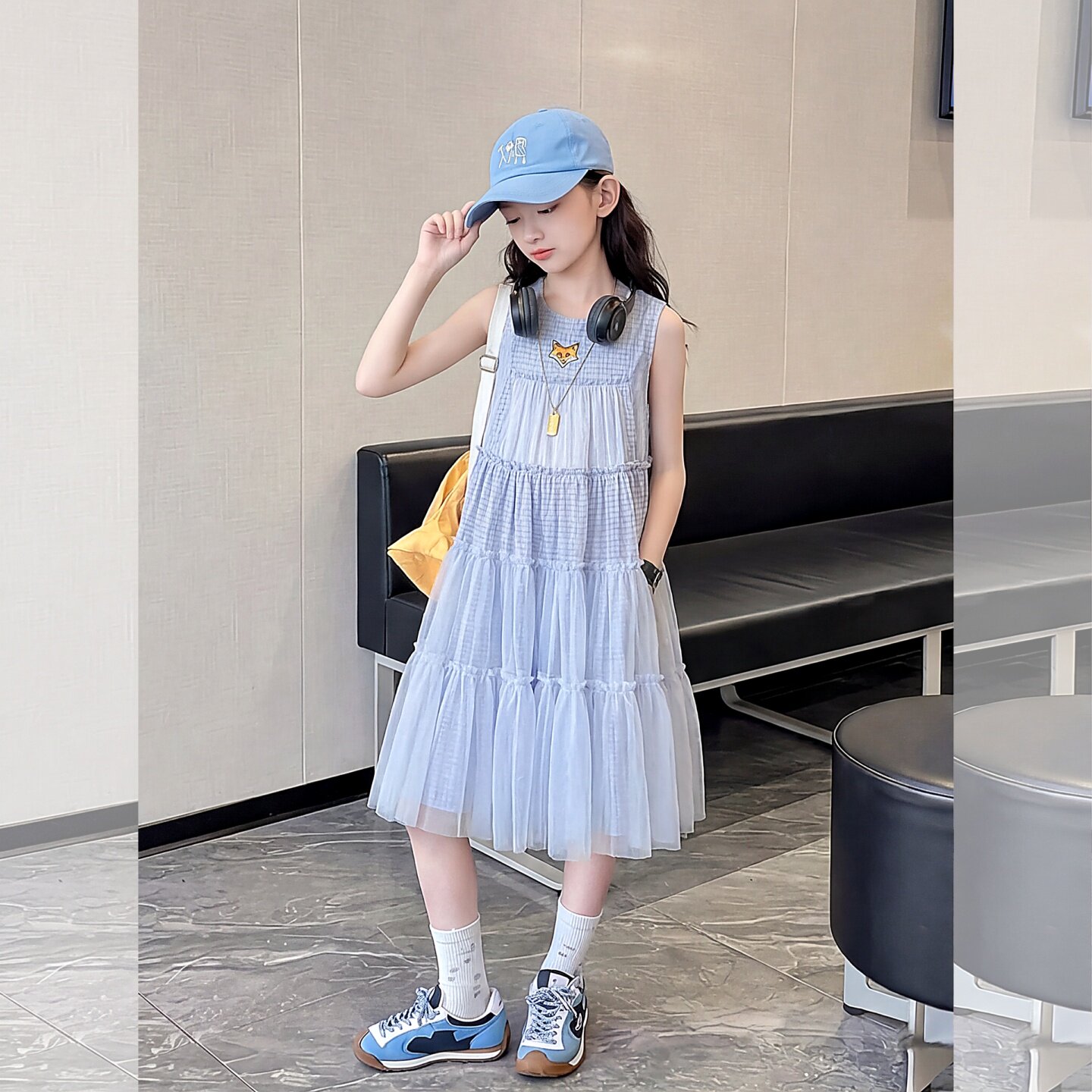 女童连衣裙夏装2026新款中大童格