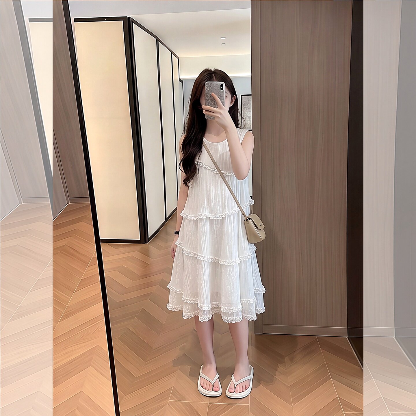 女童韩系甜美荷叶边蛋糕裙女孩无