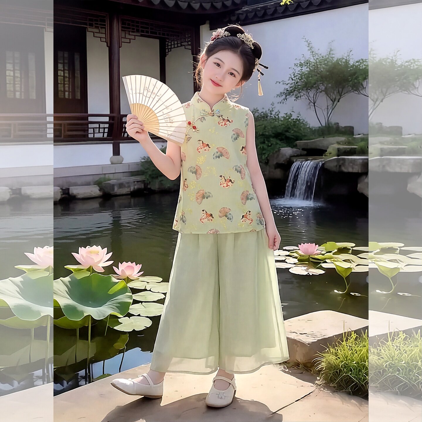 女童国风套装夏季2026新款儿童新