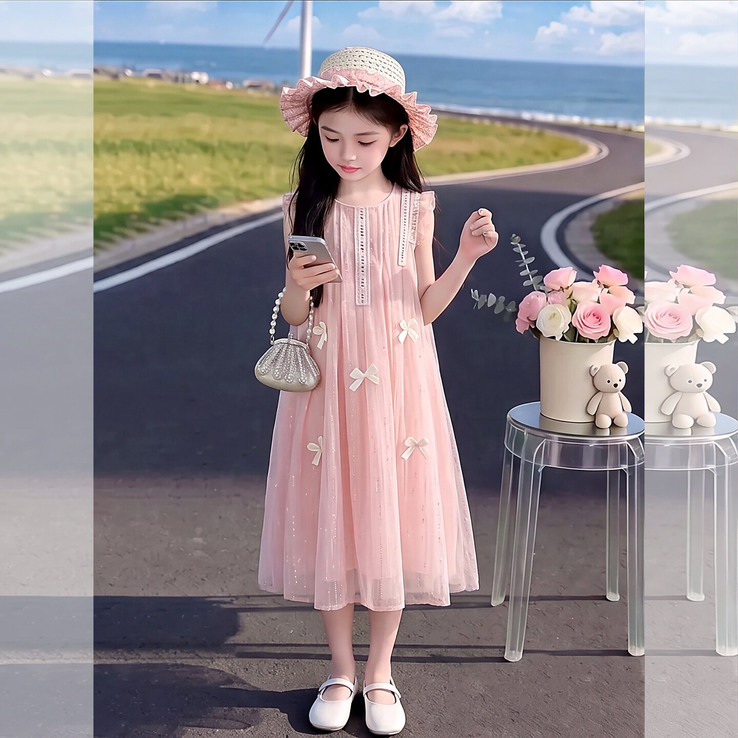 女大童宽松连衣裙2026新款夏季女