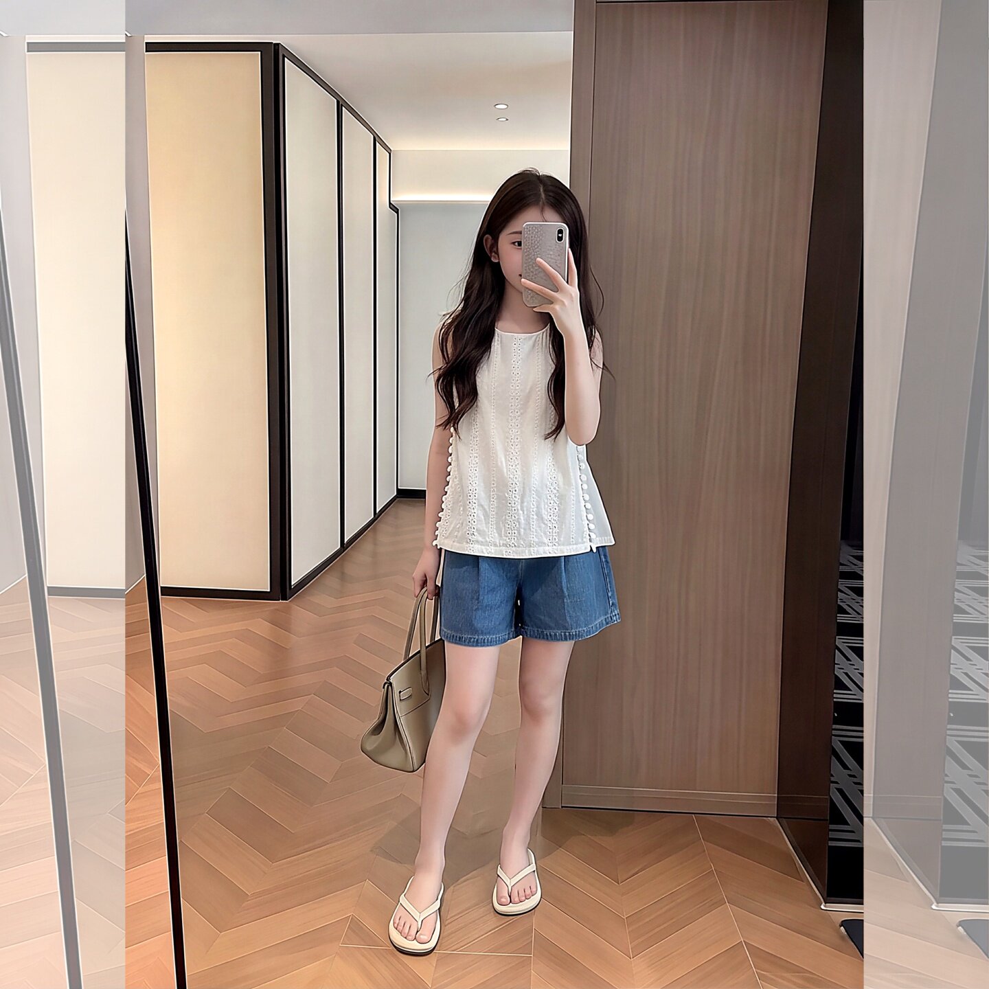 女童无袖套装夏季新款女孩上衣短