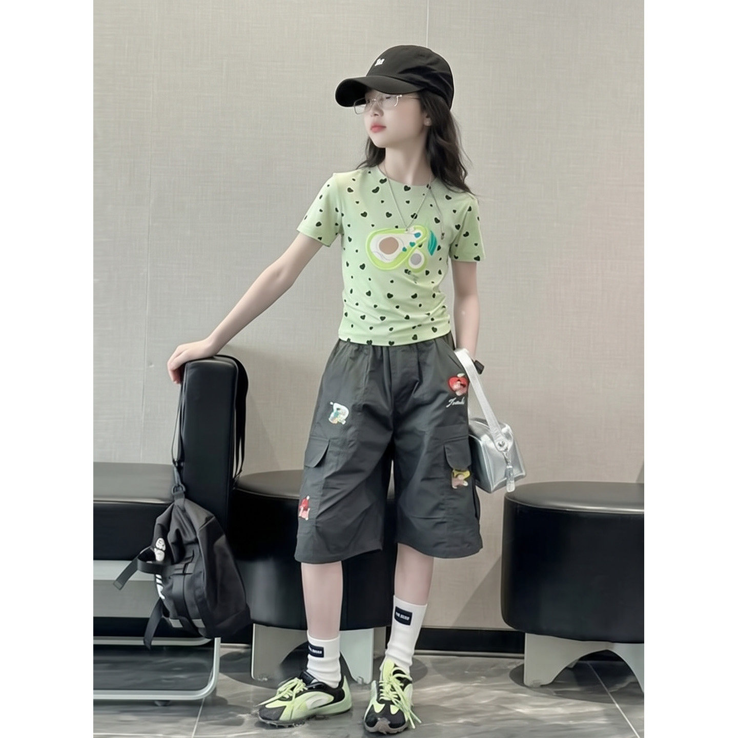 女童短袖裤子套装2026年儿童韩版