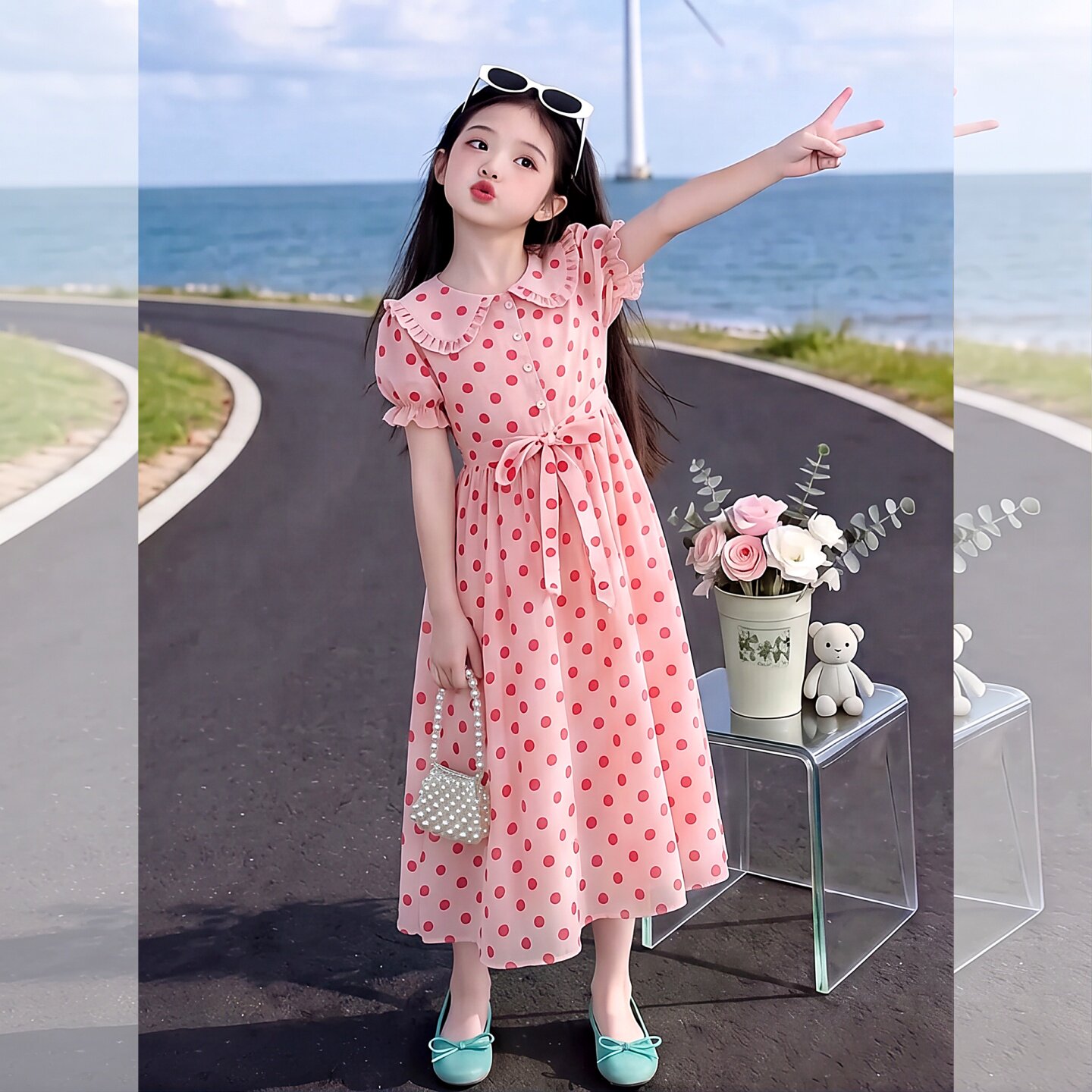 女大童连衣裙夏装2026新款洋气儿