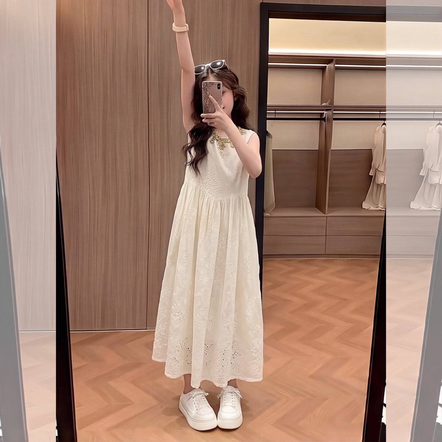女童白色连衣裙2026新款儿童超好